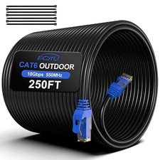 150FT Cat6 Outdoor Ethernet Cable In-Ground Heavy Duty Direct Burial 24AWG CC... picture
