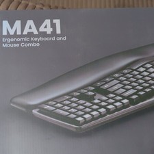 Sablute MA41 Ergonomic Wireless USB Keyboard & Mouse Combo w/ Wrist Rest, Black picture