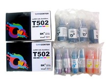 10-Pack, Ink Refill Bottles T502 Fit Epson 502 EcoTank & Color Supertank Printer picture