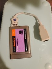 3Com 10/100 PCMCIA Ethernet LAN PC Card with Dongle Cable  picture