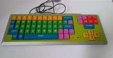 2009 Crayola EZ Type Kids Computer Keyboard Large Buttons USB Tested Works picture