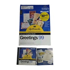 Vintage Microsoft Graphics Studio Greetings 99 Hallmark Connections PC Big Box picture