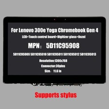 5D11C95908 IPS LCD Touch Screen For Lenovo 300e Yoga Chromebook Gen 4 82W2 82W3 picture