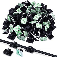 eBoot 100 Pieces Adhesive Cable Clips Wire Clips Cable Wire Management Wire C... picture