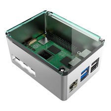Aluminum Extra High Pi Case for Raspberry Pi 5 - Silver, Durable & Stylish Desig picture