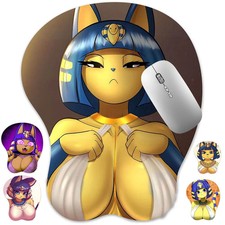 3D Mouse Pad, Oppai Design Wrist Rest, Ergonomic Gaming Mat, Ankha picture