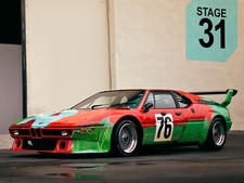 Cars 1979 bmw m 1 group 4 rennversion art andy warhol Desk Mat Stitched picture