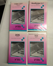 Video Professor Computer Software Learning VHS Tapes DOS Lotus 1-2-3 WordPerfect picture