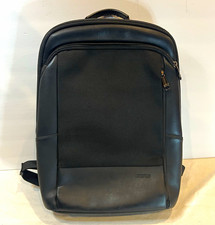 BOPAI Black Padded Solid Laptop Backpack w/ Zippered Compartments picture