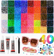 40000Pcs 40 Colors Resin Jelly Rhinestones for Bedazzling Kit 3Mm Gems picture