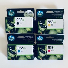 Genuine HP 952XL High Yield Ink Set Black Cyan Magenta Yellow OEM Dated 2026/27 picture