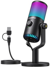 MAONO USB Condenser Microphone Gaming Microphone PC RGB Lighting Mute Button (DM picture