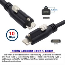Cablecy USB 3.1 Type-C Locking Connector to Standard 3.0 Data Cable for Camera picture