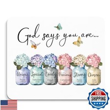 BAYOGITA Inspirational Christian Mouse Pad - God Says You are Mousepad, Motiv picture