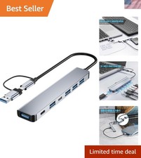 Ultra-Fast 7-in-1 USB Type-C Hub for MacBook & PC - Elegant Aluminum Design picture