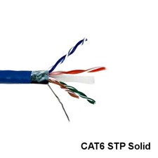 Kentek Blue 1000ft CAT6 STP Solid Bulk Cord 24AWG 550MHz Copper Pure Copper RJ45 picture