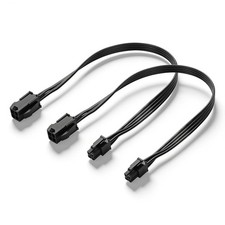 2 12V 18 AWG ATX 4Pin 4 Pin 4 Pin CPU Power Cables - 12 8 Inch picture
