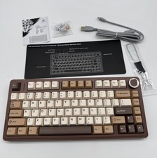 AULA F75 75% Wireless Mechanical Keyboard RGB Hot Swap BT 2.4GHz Brown picture