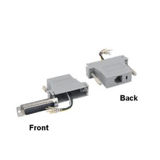 [x10] DB25 Male to RJ-12(6P6C) Female Modular Adapter Converter Serial Gray picture