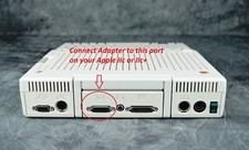 Apple IIc adapter cable Audio Video LCD TV out connector modern Displays picture