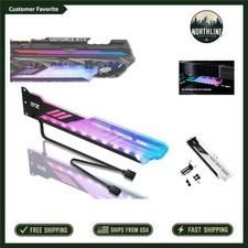 Durable RGB Graphics Card Holder - 5V Adjustable Support for Various GPU Sizes picture