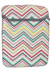 Thirty-One Tote-A-Tablet Case Pouch Sleeve Party Punch Chevron Stripe Travel picture