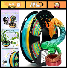 Multicolor 3D Printer Filament 1.75mm, Color Changing PLA 1kg Spool, High Accura picture