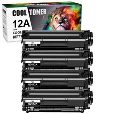 4PK Q2612A 12A Toner Compatible with HP LaserJet 1010 1012 1018 1020 1022nw 3015 picture