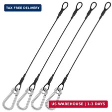 2 Pcs Safety Cable, Stainless Steel Cable Tether 12 inch Vinyl Cover Coated Safe picture