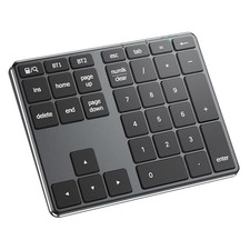 iClever Bluetooth Number Pad, Aluminum 34-Key Wireless Numeric Keypad, USB-C Rec picture