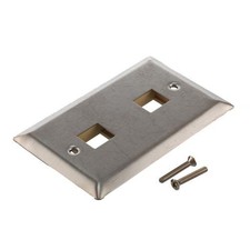 (1-PACK) NETWORX WP-S02SS 2 PORT STAINLESS STEEL WALL PLATE. NIB. picture