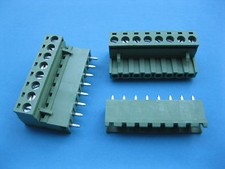 100 pcs 5.08mm 8 way/pin Screw Terminal Block Connector Green Pluggable Straight picture