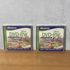 Memorex Mini DVD-RW 2 Pack For Camcorder Or PC Sealed New Old Stock picture