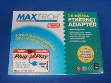 NXP-16BT/A maxtech 16-BIT isa ethernet adapter 10BASET and 10BASE2 NE2000 compa picture