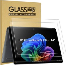 2 Pack Tempered Glass Screen Protector for HP OmniBook X Flip 14