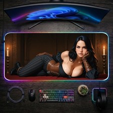 Yennefer The Witcher RGB LED Gaming Mouse Pad Fantasy Desk Mat picture