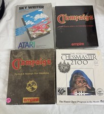 Vintage Atari Software Commodore 64 Games Lot Big Box Strategy Chess NOS See Pic picture