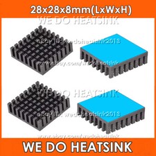 28x28x8mm Black Anodized Heatsink Radiator Cooler With Thermal Pad for CPU IC picture