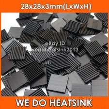 10pcs Black 28*28*3mm Aluminum Chip Heatsink Cooling For Ram IC Chip AMD Chipset picture