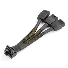 16Pin GPU Cable 3X 8Pin Pcie 16AWG PCIE 5.0 12VHPWR 600W 90 Degree 12+4Pin picture