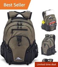 Lightweight Water-Resistant Olive Backpack with Adjustable Straps for Comfort picture