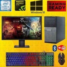 New World Dell i5 Gaming Desktop PC Computer SSD Nvidia GT1030 Win 10 8GB  picture