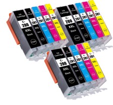 15Pk Premium Ink Cartridges works for PGI 280 CLI 281 Canon TS6120 TS6220 TS6320 picture