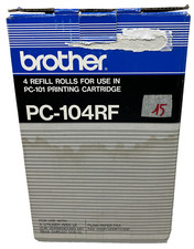 BROTHER PC-104RF ORIGINAL TTR TAPE FAX ROLLS 1150P/1200P/1700P [2 ROLLS] picture