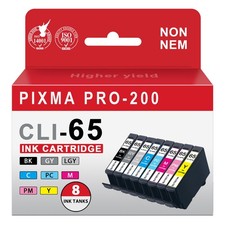 CLI-65 Ink Cartridge for PIXMA PRO-200 PIXMA PRO-200S Y/C/B/M/PC/PM/LGY/GY picture