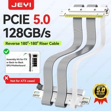 JEYI PCIe 5.0 x16 GPU Riser Cable 180° Dual Reverse ITX 128GB/s 18.5-25cm picture