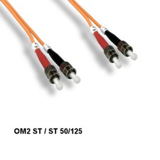 Kentek 6.56ft/2m OM2 ST to ST Multi-Mode Fiber Optic Cable 50/125 Duplex Network picture