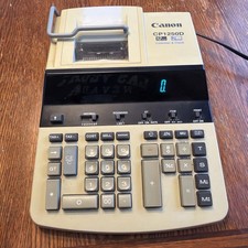 Canon Tax Calculator CP1250D Electronic 2 Color Desktop Adding Machine READ picture