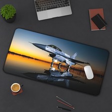 F16 - Lockheed Martin Fighter Jet Airplane - 3 Sizes High Quality Desk Mouse Pad picture