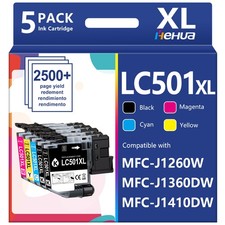 LC501XL LC501 Ink Cartridges for Brother MFC-J1360DW MFC-J1260DW MFC-J1410DW picture